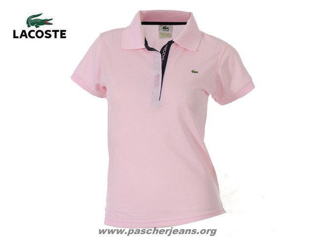 pull rose lacoste homme